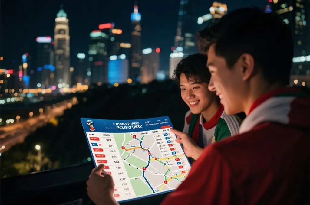 美国世界杯观赛时间表与城市时差示意